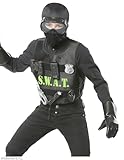 'S.W.A.T.' (bulletproof vest, mask, badge, gun, handcuffs, radio, flashlight, hand grenade,...