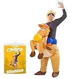 Aufblasbares Cowboy-Kostüm | Skurriles aufblasbares Kostüm | Premium Qualität | Größe für...
