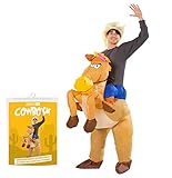 Aufblasbares Cowboy-Kostüm | Skurriles aufblasbares Kostüm | Premium Qualität | Größe für...