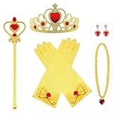Vicloon Prinzessin Kostüme Zubehör, 7-teiliges Set Mädchen Dress up Zubehör mit 1 x Paar Elsa...