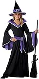 Tante Tina Hexenkostüm Mädchen - 3-teiliges Mädchen Kostüm Hexe mit Kleid , Gürtel und Hut -...