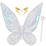 Orgoue Feenflügel, Tinkerbell Kostüm Feenflügel Tinkerbell Flügel für Erwachsene Damen Kinder,...