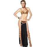 Fancyland Women's Kostüm Princess Leia as a Slave Dessous Reizwaesche Lingerie-BH-Rock-Halsband...