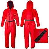 GOODS+GADGETS Gamer Kostüm Roter Overall mit Kapuze; Halloween Jumpsuit Cosplay Kostüm; Party,...