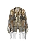 Coucoland 1920s Stola Damen Schmetterling Muster Retro Schal Umschlagtücher für Abendkleid Vintage...