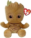 TY Groot Marvel Avengers Beanie Babies Regular, Lizenziertes Beanie Baby Weichplüsch Spielzeug,...