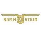 Rammstein Autoaufkleber D.R. Gold, Offizielles Band Merchandise (aussenklebend) 57cm Heckscheibe