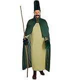 dressforfun Herrenkostüm Waldzaubergeist | Langes Gewand | Inkl. Handschuhe, Hut und...