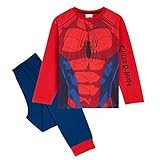 Marvel Schlafanzug Jungen Lang, Spiderman Schlafanzug Kinder Jungen Zweiteilige Kinder Schlafanzug...