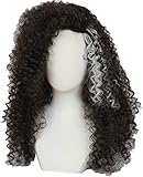 Linfairy Long Afro Curly Perücke Halloween Cosplay Kostüm Perücke für Frauen Erwachsene