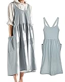 Small snail Schürzen Damen Weich Baumwolle Küche Kochen Schürze mit Taschen Japanischer Stil...