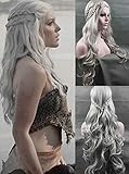 gelten für Daenerys Targaryen Silver Wavy Wig Dragon Princess Game of Thrones Braids Cosplay...