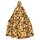 WURTON Gartenkartoffeln mit Kapuze für Erwachsene, Karneval, Hexe, Cosplay, Kostüm, Karneval,...