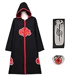 Akatsuki Mantel für Kinder Erwachsener Unisex Cosplay Kostüm, Cosplay Halloween Party Kostüm...