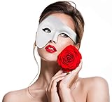 Balinco Oper Halbmaske, Herrenmaske, Damenmaske, Venezianische Karnevalsmaske, Half Face Mask,...
