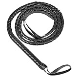 Schwarze Peitsche, 1.8 m Indiana Jones Style Spielpeitsche, Leder Bullenpeitschen-Requisite für...