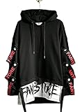 Hello MrLin Herren Techwear Japanischer Harajuku Kapuzenpullover Hip Hop Streetwear Urban Hoodie,...