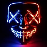 TK Gruppe Timo Klingler LED Grusel Maske - wie aus Purge für Halloween, Fasching & Karneval als...