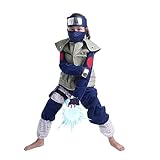 CoolChange Kakashi Hatake Kinder Kostüm | Inkl. Stirnband, Weste, Handschuhe, Taschen & Maske |...