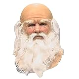 Budstfee Santa Maske, Weihnachtsgesichtsmaske | Weihnachtsmann Maske mit weißem Bart Latex...