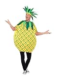 Smiffys Ananas-Wappenrock Kostüm, Gelb, mit Blätterkrone-Stirnband