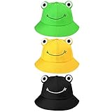 3 Stücke Erwachsene Süß Frosch Eimer Hut Fischerhut Baumwolle Sonne Eimer Hut