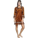 Boland 83873 - Erwachsenenkostüm Indianerin, Größe M, Kleid und Stirnband, Squaw, Wilder Westen,...