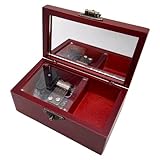 Moonlight Densetsu 18 Note Wind up Wood Music Jewellery Box Antique Carved Wooden Christmas Gifts...