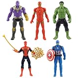 5 Stück Avengers Mini Figuren Set, Superhelden Figuren Set Cake Topper, Superhelden Figuren...