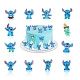 12 Stück Stit-ch Mini Figuren, Stit-ch Tortendeko, Geburtstag Kuchen Deko, Lilo und Stit-ch Figur,...