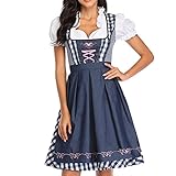 Nationalstil Bierfest Maid Kostüm Bayerisches Traditionelles Oktoberfest Dirndl Kleid mit Schürze...