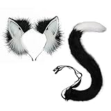 VIGVAN Katzenohren Schwanz Fuchsohren Schwanz Set Halloween Weihnachten Fancy Party Spielzeug...