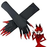 Tongyundacheng Hazbin Hotel Alastor Cosplay Handschuhe Anime Cosplay Schwarze Teufelskralle...