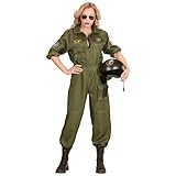 W WIDMANN MILANO Party Fashion - Kostüm Kampfjet-Pilotin, Overall, Overall, Faschingskostüme,...