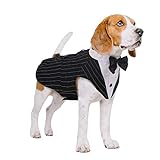 Kuoser Hund Smoking Anzug & Bandana Set, Haustier Fomal Kleidung Hunde Mantel mit Abnehmbarer...