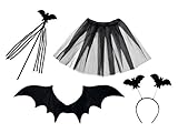 Boland 74529 - Kostüm-Set Fledermaus bestehend aus Tiara, Stab, Flügel und Tutu, Karneval,...
