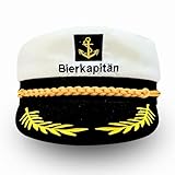 SPIELFERKEL Kapitänsmütze für Erwachsene, Yacht Schiff Boot Mütze Party, Marine Accessoire,...