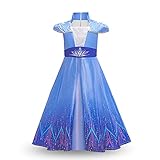 discoball Frozen Elsa Mädchen Kleid, Anna Elsa Kinder Kleid Prinzessin Schneekönigin Kostüm...