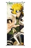 CosplayStudio Großes Naruto Rollbild/Kakemono aus Stoff | Poster 100x40cm | Motiv: Minato Namikaze