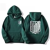 zhedu Anime Attack on Titan AOT Merch Scout Regiment Bedruckte Hoodies Kapuzen-Sweatshirts...