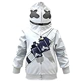 Dgfstm Jungen Smile Gesichtsmaske Hoodie Kinder Mode DJ 3D Langarm Pullover Cosplay Jacke...