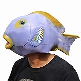 CreepyParty Fischmaske Halloween Kostüm Party Tierkopf Latex Maske Karneval Masken