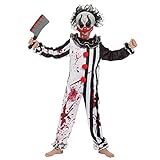 Spooktacular Creations Boy Bleeding Killer Clown Kostüm, Horror Slasher Clown Kostüm für...