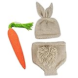 Ostern Neugeborenes Baby Junge Mädchen Cap + Shorts+Karotte Spielzeug Foto Fotografie Prop Outfits...