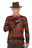 Smiffys A Nightmare On Elm Street, Freddy Krueger, Kostüm, Bedrucktes Oberteil, Handschuh und...