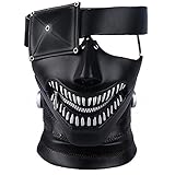 XehCaol Ghost of Tsushima Maske,Samurai Maske,Oni Mask Half Face Hannya Halloween Cosplay Props...