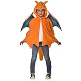 Amscan - Kinderkostüm Glurak, Plüsch-Cape mit Kapuze, Pokemon, Motto-Party, Karneval