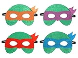 Hero Ninja Turtles 4 Masken Set | Leonardo, Donatello, Raphael, Michelangelo