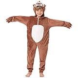 corimori - Henry das Faultier Kinder Jungen Mädchen Onesie Jumpsuit Anzug Kostüm Verkleidung (Gr....