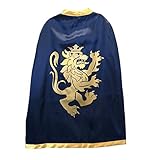 Liontouch Edler Ritter Umhang, Blau | Mittelalterlicher Spielzeugumhang Für Kinder Mit Goldenem...